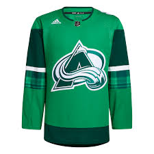 The colorado avalanche are a team whose design has seen considerable change throughout their history, largely in part due to relocation, but also resulting from improvements in uniform technology. Colorado Avalanche St Patrick S Day Adidas Nhl Authentic Pro Jersey Hockey Jersey Outlet