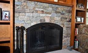 Fireplace With Natural Thin Stone Veneer