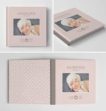 Newborn Girl Album Book Cover Template For Photographers Photoshop