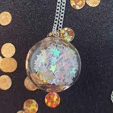 Glass Ball Pendant Necklace Moonlight