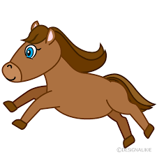 running horse cartoon free png image