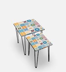 Digital Mexican Print Nest Of Tables