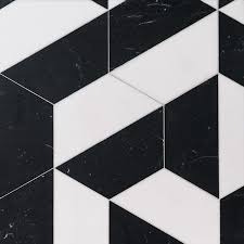 black honed mcm hexagon 8 marble mosaic