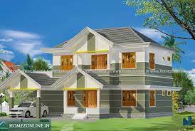 Traditional Sloping Roof Home Design In