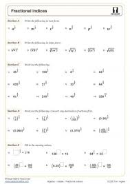 Indices Worksheets Pdf With Answers