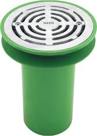 green ci hopper drain with flat grate