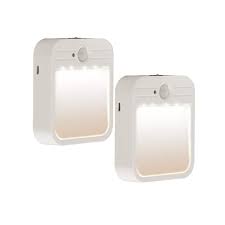 Maysak Motion Sensor Light Battery Operated Led Night Light Motion Activated Stick On Closet Lights Rechargeable Step Stair Security Lights For Hallway Bathroom Bedroom Kitchen Warm White Light