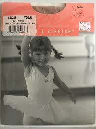 Girls Capezio Hold Stretch Footed Dance Tight 14c Lsn