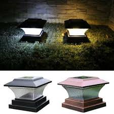 outdoor solar powered led deck post