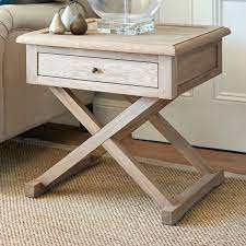 Oak Cross Leg Side Table Hardtofind