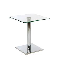 Rome Square Bistro Table Glass Top