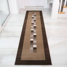 chocolate brown long hall runner rugs
