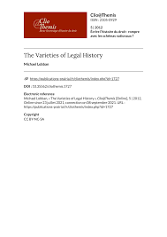 pdf the varieties of legal history