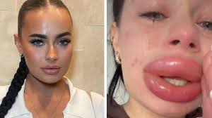 fillers after her lips swell
