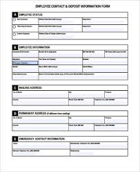 Sample Contact Information Form 12 Examples In Word Pdf