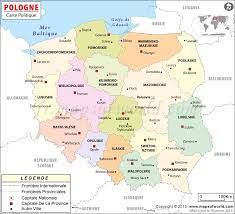 Map interactif, carte géographique, carte routière. Carte De La Pologne