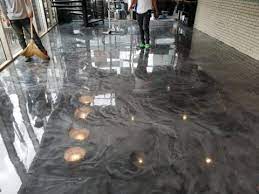 liquid marble metallic epoxy flooring