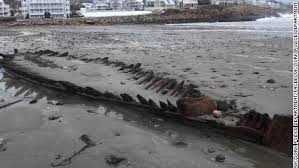 Bomb Cyclone Uncovers Maine Shipwreck