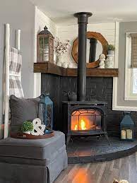 Fireplace With Woodstove And Regular