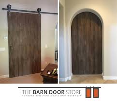 Thankfully, building a barn door yourself is much more cost effective, and it's a project that anyone with basic carpentry skills can tackle. Customer Can You Install A Barn Door In An Arched Entryway The Barn Door Store Yes You Sure Can Em Barn Door Hinges Barn Doors Sliding Arched Barn Door