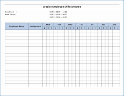 Free Weekly Employee Work Schedule Template Templateral