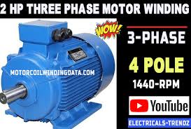 3 phase motor winding diagram