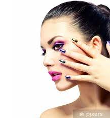 sticker beauty makeup purple make up