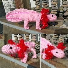 Improve your knitting in 30 days. Axolotl Mexican Salamander Amigurumi Pattern Tutorial