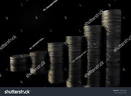 Silver Coins Ideal Design Finance Stock Stock Photo Edit