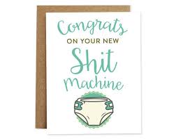 Funny Baby Card New Baby Card Funny New Parents Card Etsy