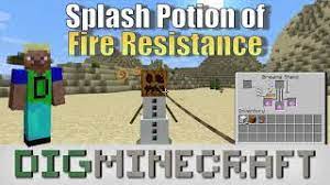 splash potion of fire resistance in