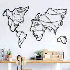 Wall Decor World Map Wall Art