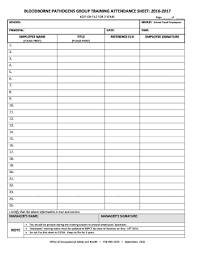 17 Printable Employee Monthly Attendance Sheet Template