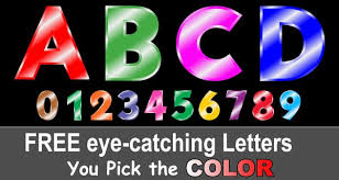 alphabet letters colorful clipart