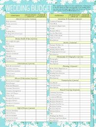 Wedding Budget Checklist Vendor Template Free Contact List
