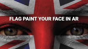 flag paint on face ar mobile app for