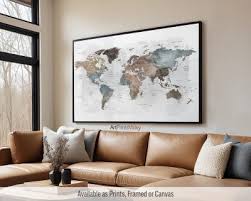 Warm Colors World Map Poster