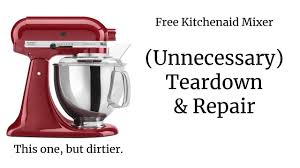 kitchenaid mixer teardown and repair