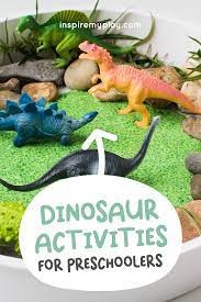 dinosaur themed small world and sensory