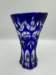Vintage Cobalt Blue Trumpet Shape Vase