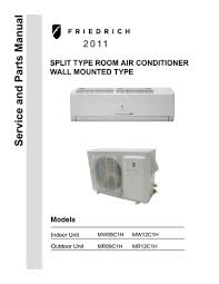 Friedrich Mw09c1h Air Conditioner User