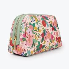 garden party large cosmetic pouch