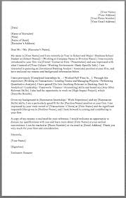 Investment Banking Cover Letter Template Your Name Your