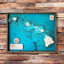 3d Wood Map Nautical Wall Art