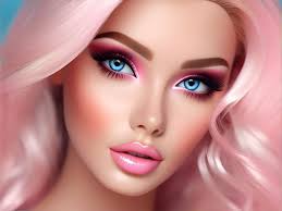 glamour makeup barbie doll style