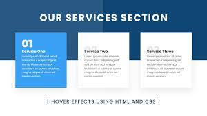 our services section design using html