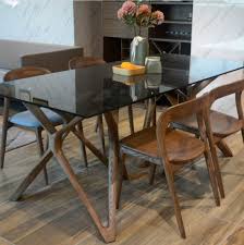 with wooden base dining table rectangle