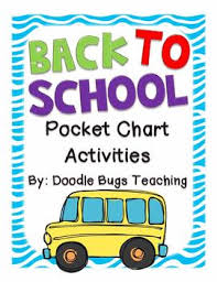 Back To School Pocket Chart Activities For 1st Grade Kindergarten