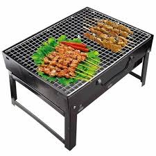 black stainless steel foldable charcoal