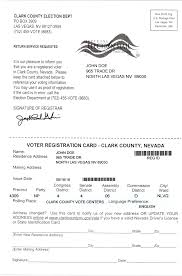 Registration renewal renewal with notice and no changes. Clark County Nv